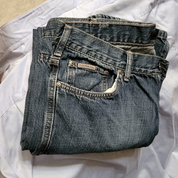 Men's Calvin Klein Slim bootcut Jeans dark Wash Waist 36 Inseam 30 - Picture 5 of 11